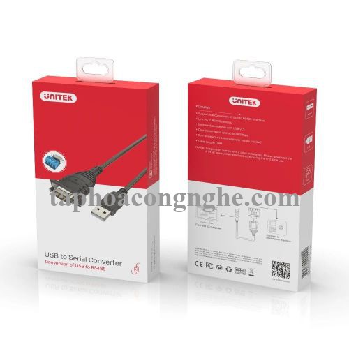 Unitek 96946 Y-1081 1.5M Cáp chuyển Usb 2.0 sang Rs485 bọc chống nhiễu 30096946